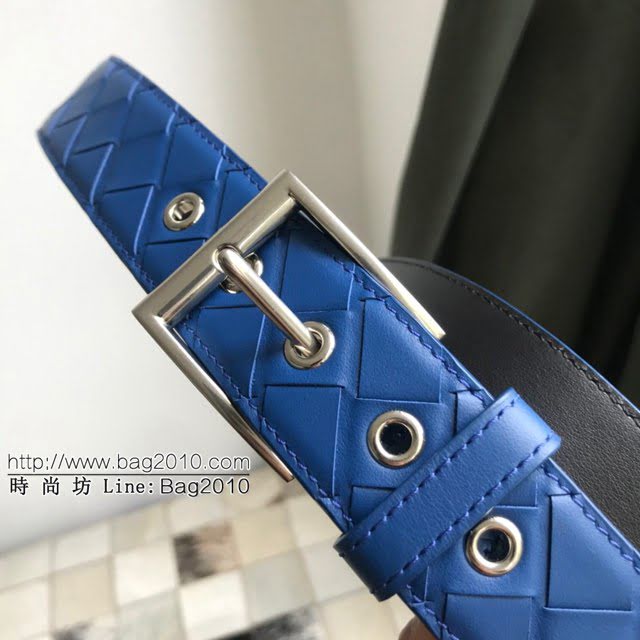 BV高端男士皮帶 寶緹嘉intrecciato編織大格腰帶  jjp1544
